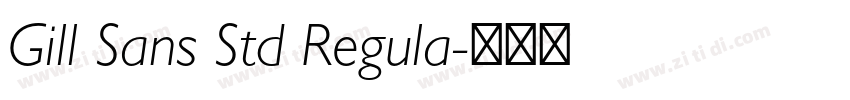 Gill Sans Std Regula字体转换